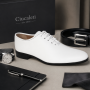 Pantofi barbati eleganti din piele naturala Havana 51 Alb